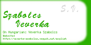 szabolcs veverka business card